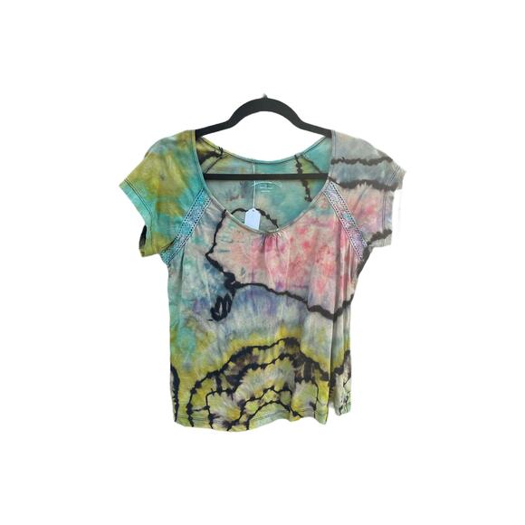 Tie Dye T-Shirt | Women’s Shirt | Geode Tie - Reverse Dye / Ice Dye - Picture 1 of 2